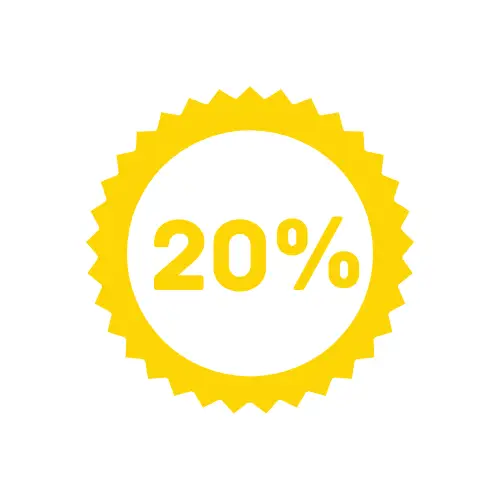 20% Discounts on Bookings made One week in advance